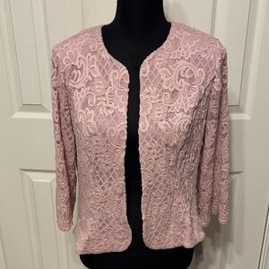 Alex Evenings Petite Lace Glitter Jacket.